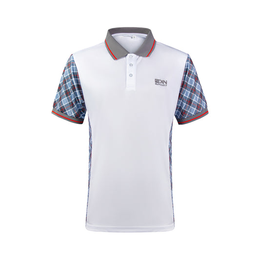 EXN Sports - Red/Grey Tartan Performace Polo