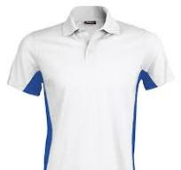 Kariban White/Blue Polo Shirt XL or 2XL Only